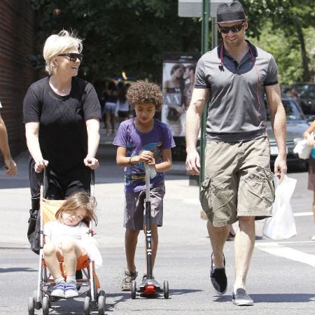 Hugh Jackman enjoying his time with his family